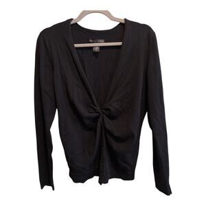 Apostrophe Black Cardigan‎ Size Large